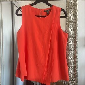 LAUREN BY Ralph Lauren|Vibrant Orange Sleeveless Blouse| size 12|EUC